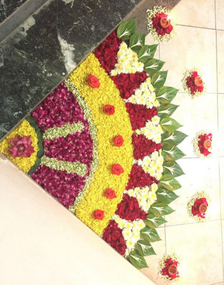 Flower Rangoli for Diwali