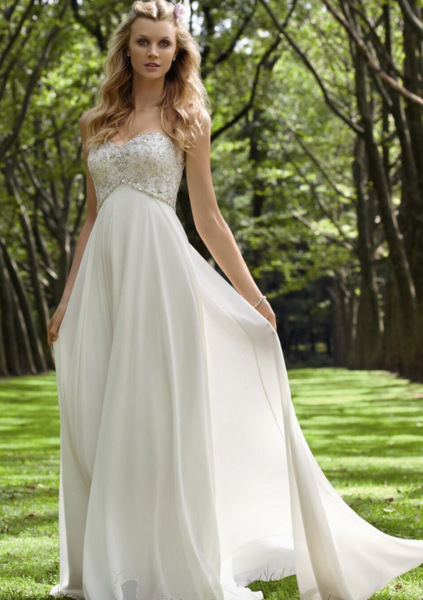White Strapless Wedding Dresses