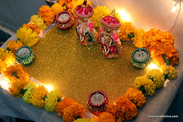Diwali Puja Decoration Photo at Home