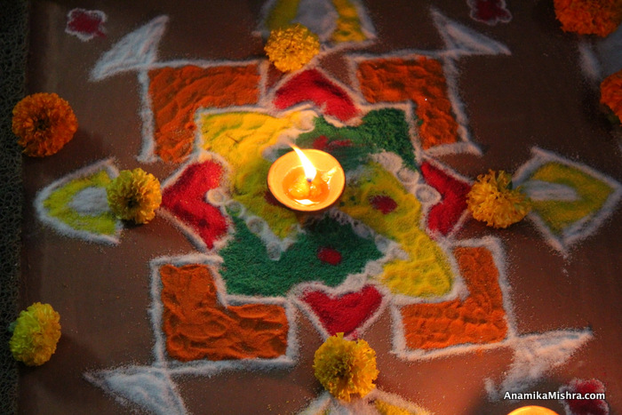 Diwali Rangoli at home