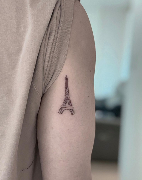 Eiffel Tower Tattoo Design