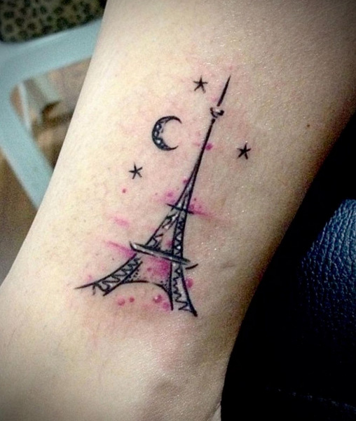 Eiffel Tower Tattoo Design