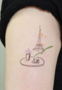 Eiffel Tower Tattoo Design