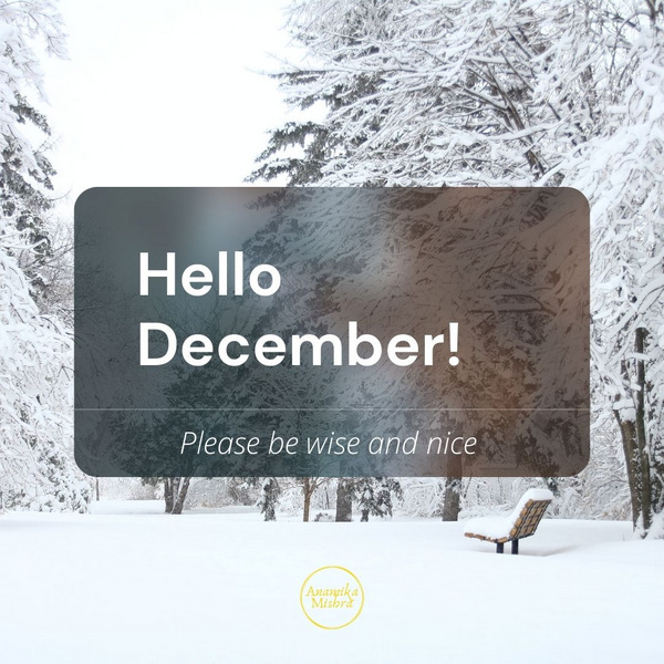 Hello December & Winter Quote