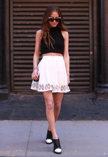 Effortless yet Pretty White Skirt Outfits