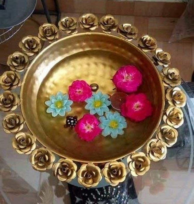 Diwali Decoration with Floating Flowers