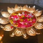 Diwali Decoration with Floating Flowers
