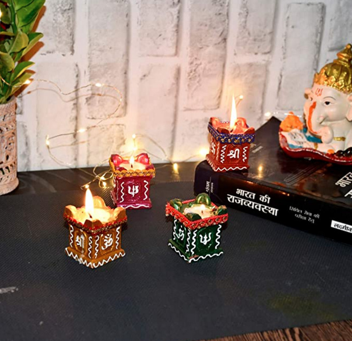 Diwali Diya Tulsi Style
