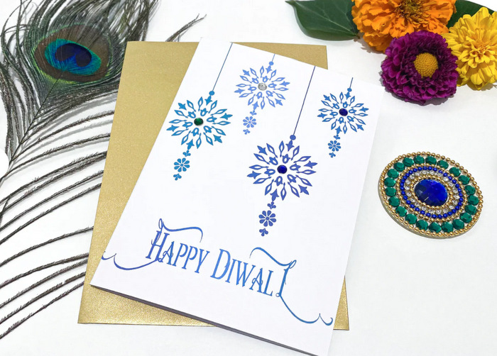 Handmade Diwali Greeting Card Idea