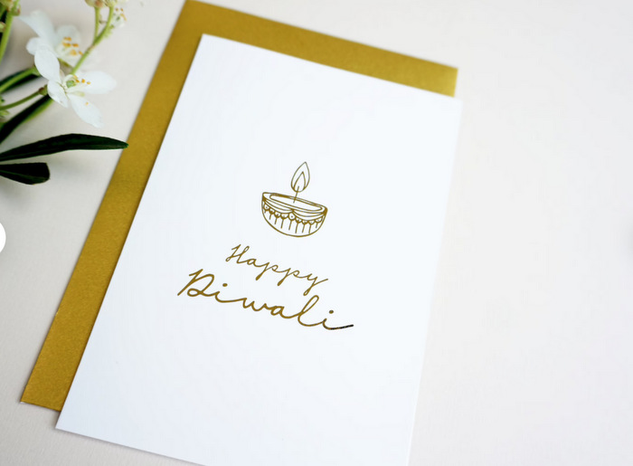 Handmade Diwali Greeting Card Idea