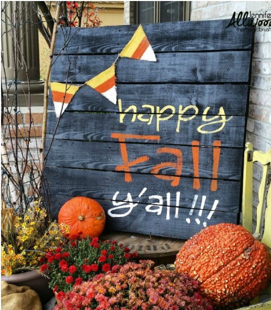 Pretty Outdoor Fall Decorating Idea