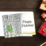 Handmade Happy Holidays Greeting Card
