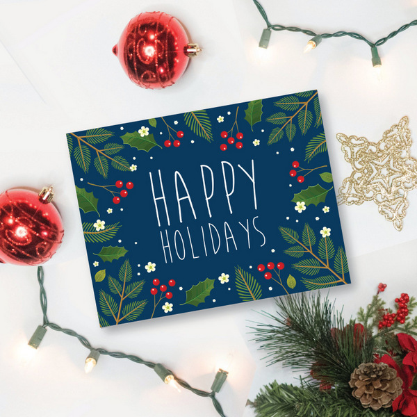 Handmade Happy Holidays Greeting Cards