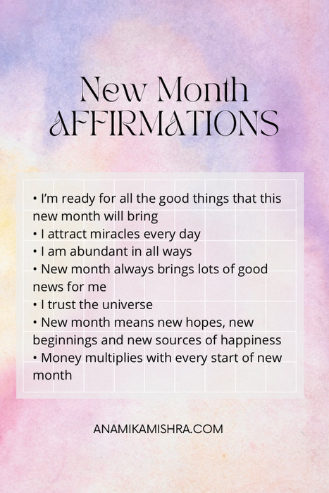 Start with these New Month Affirmations