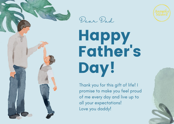 Beautiful Happy Father’s Day eCard with Quote