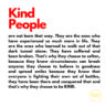 Kind People Are Not Born That Way