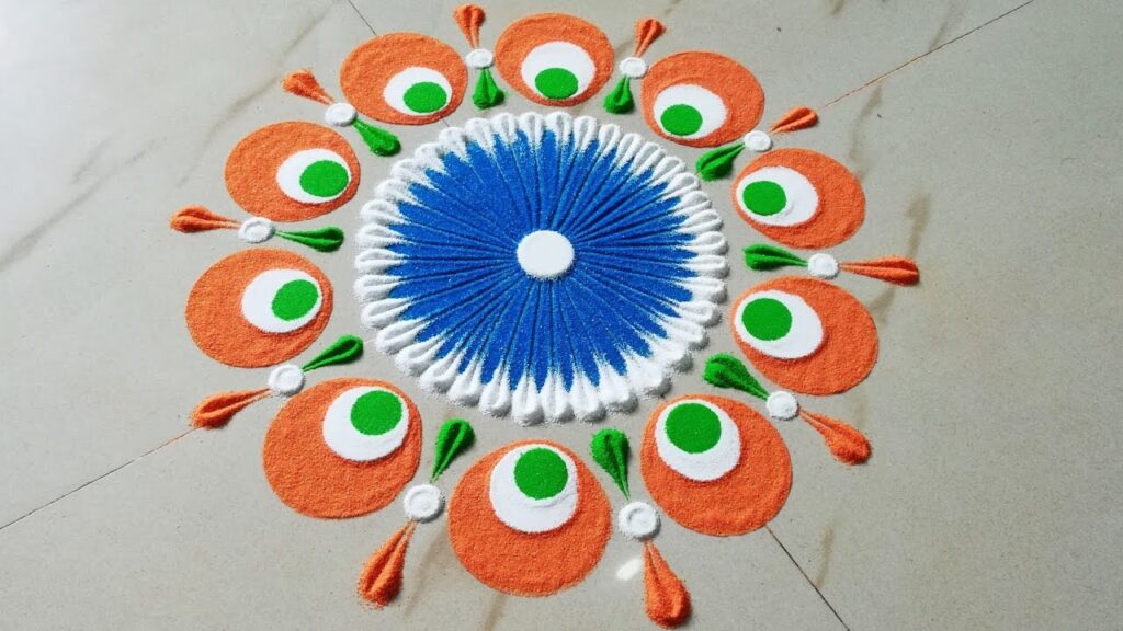 Easy Independence Day Rangoli Designs – Anamika Mishra