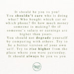 It Should be YOU vs YOU