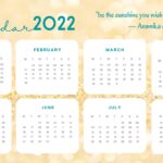 Free Printable Calendar 2022 with Inspiring Quotes