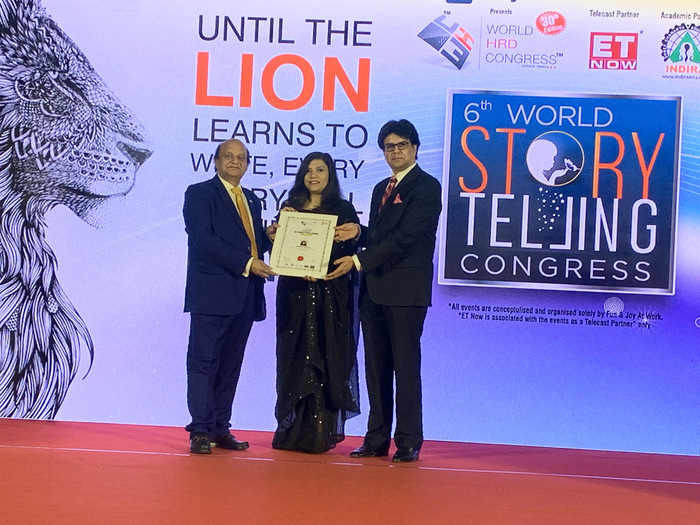 World's Top Most Storytellers Award 2022 by World HRD Congress at Taj Lands End, Mumbai, India