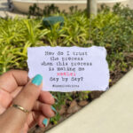 How. do I trust the process?