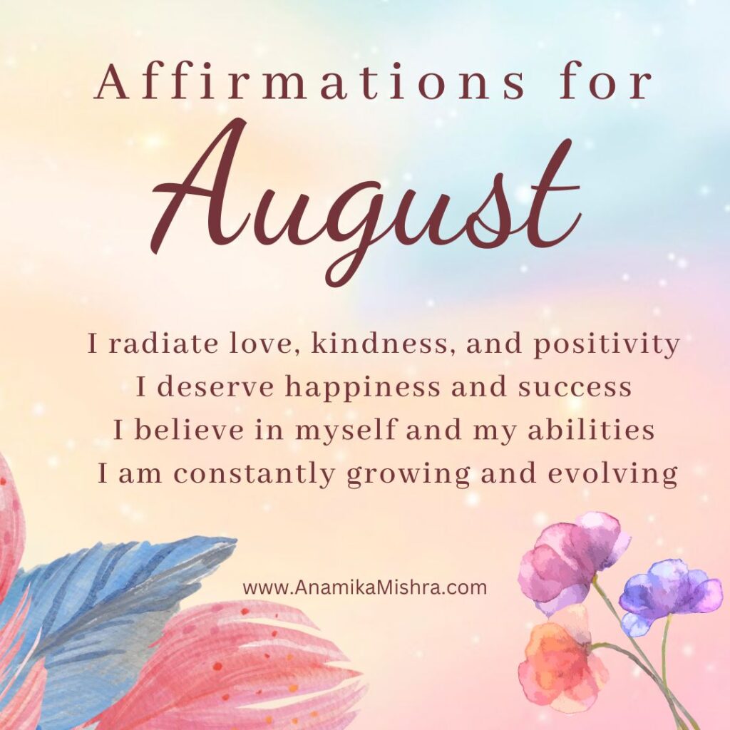 Positive Affirmations for August