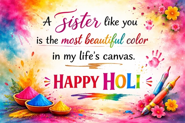 Best Holi Messages for Sister